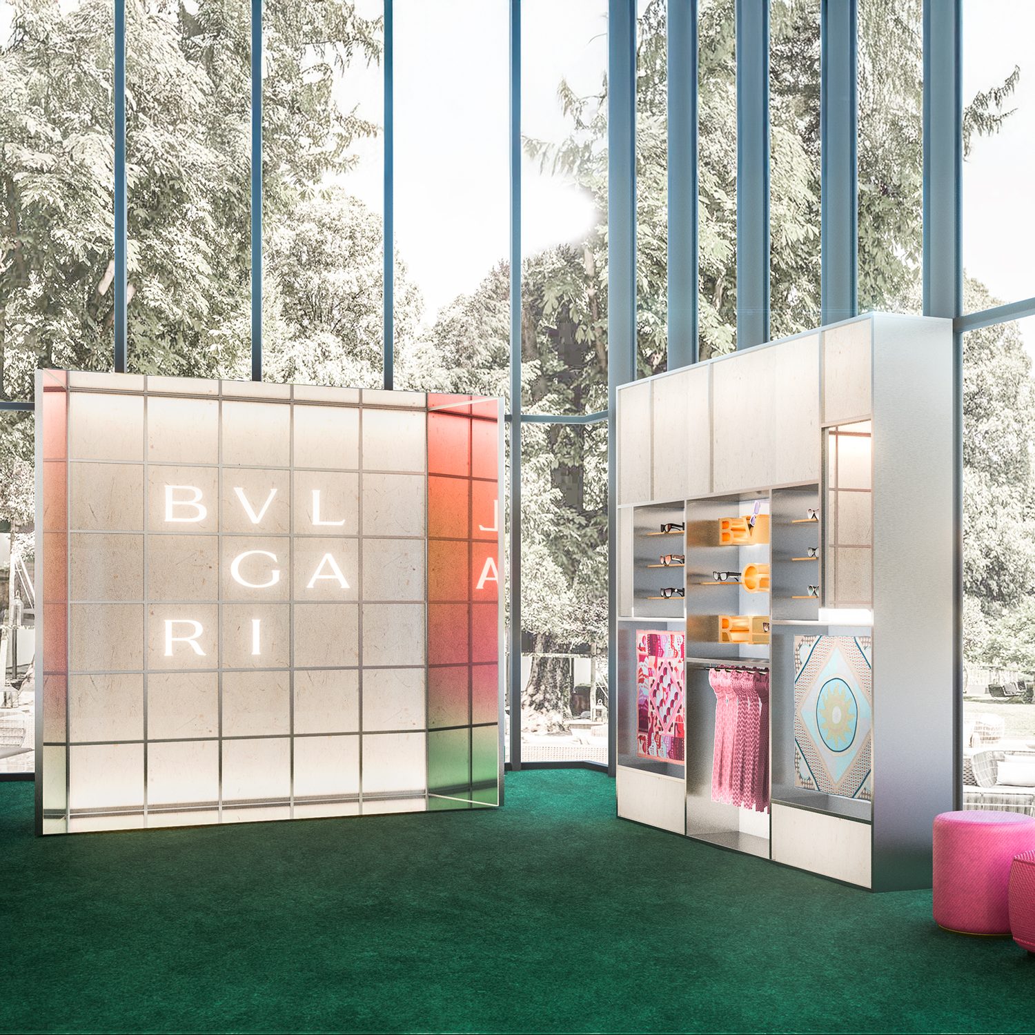 Detalle de la vitrina.