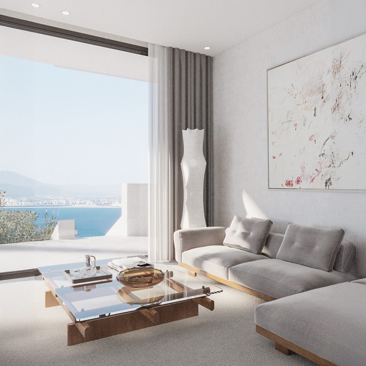 Volumetría escalonada adaptada a la pendiente.